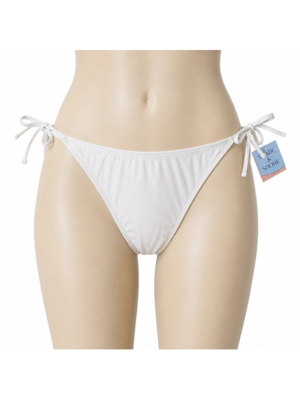 Women’s Shade & Shore String Bikini Bottoms – White – Size XL – NWT